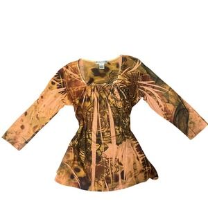 Earthy Fairy‎ Vintage Suzie Y2K Square Neck Top